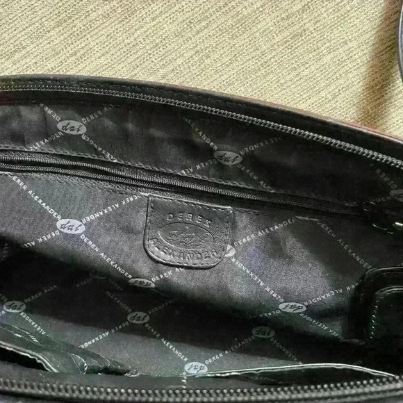 DEREK ALEXANDER Black/Brown Leather Satchel - Picture 11 of 12
